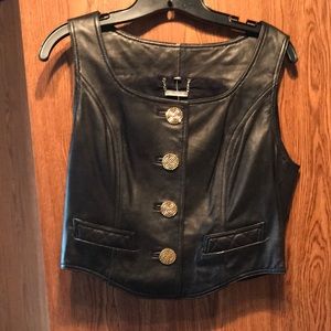 Jocelyn genuine leather vest